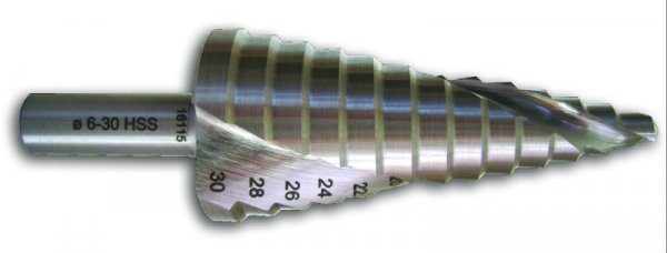 HSS-Mehrstufenbohrer m. Spiralnut Gr. 5 8,5-40,5 mm