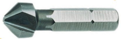 HSS-Senker-Bit, 1/4"-6kt., 90°, m. 3 Schneiden 12,4 mm Ø