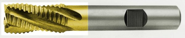HSS/Co-TIN-Schaftfräser DIN 844, schrupp, 12,0 mm Ø, zyl., kurz