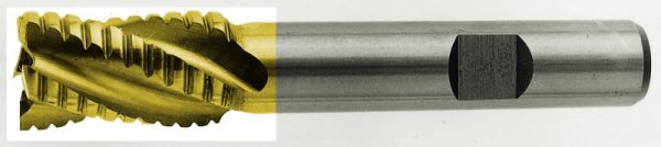 HSS/Co-TIN-Schaftfräser DIN 844, 10,0 mm Ø schrupp-schlicht, zyl., kurz