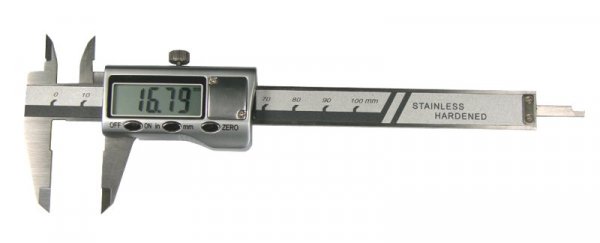 Präz.-Digitalschieblehre DIN 862, im Etui, im Metallgehäuse, 70 mm Meßb.