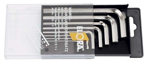 Winkelschraubendreher-Satz, 8-teilig 2-10 mm, mit Kunststoffkassette, ELORA-159S-8P