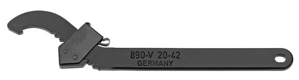 Verstellbarer Hakenschlüssel mit Nase, 20-42 mm ELORA-890-V 20-42