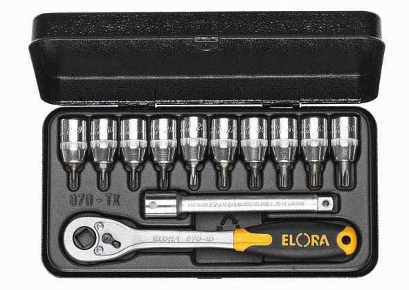 Steckschlüssel-Satz 3/8", TORX®, 12-teilig 9-50 mm, ELORA-870-TTXUN